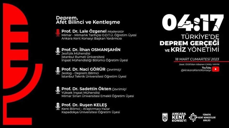"Türkiye'de Deprem Gerçeği ve Kriz Yönetimi" - Prof. Dr. İlhan OSMANŞAHİN